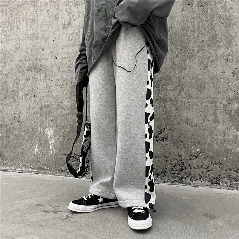 Women's Pants Slimming outside Wear 2021new Autumn Winter Retro Stitching Cow Printed Straight Loose-Fit Tappered Trousers
Women's Pants Slimming outside Wear 2021new Autumn Winter Retro Stitching Cow Printed Straight Loose-Fit Tappered Trousers