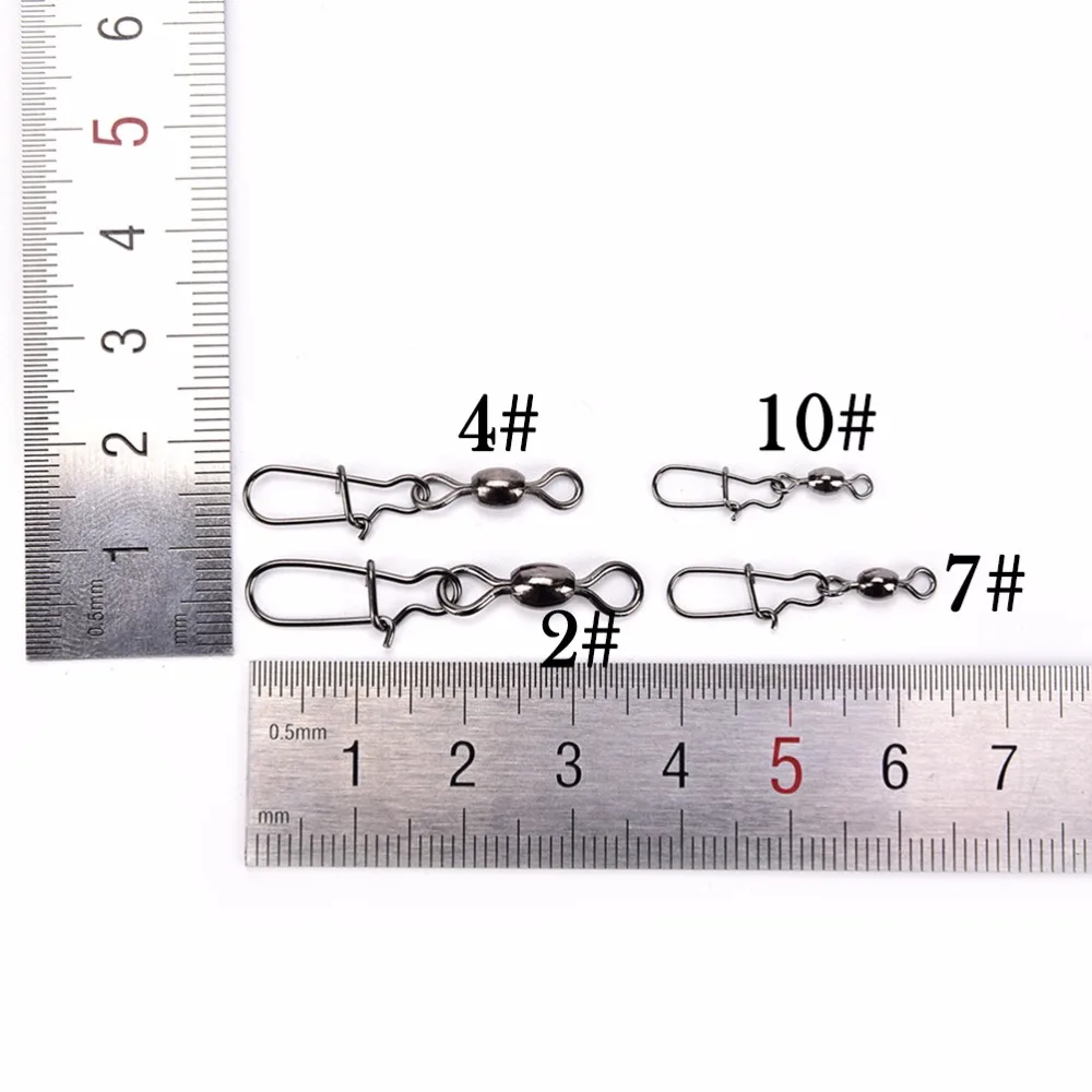 10Pcs/lot 2# 4# 10# 1Stainless Steel Fishing Connector Pin Bearing Rolling Swivel Snap Pins Fishing Tackle Accessories 
10Pcs/lot 2# 4# 10# 1Stainless Steel Fishing Connector Pin Bearing Rolling Swivel Snap Pins Fishing Tackle Accessories