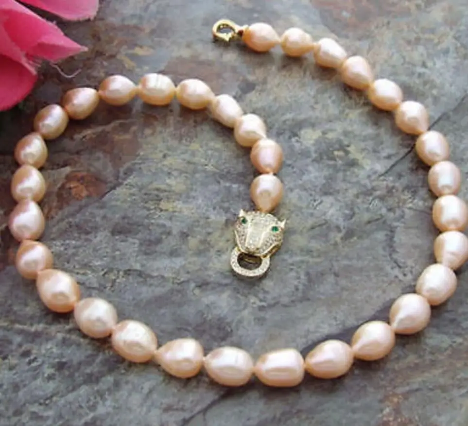 new AAA+9-10mm natural akoya south seas baroque gold pink pearl necklace 18 inch
new AAA+9-10mm natural akoya south seas baroque gold pink pearl necklace 18 inch