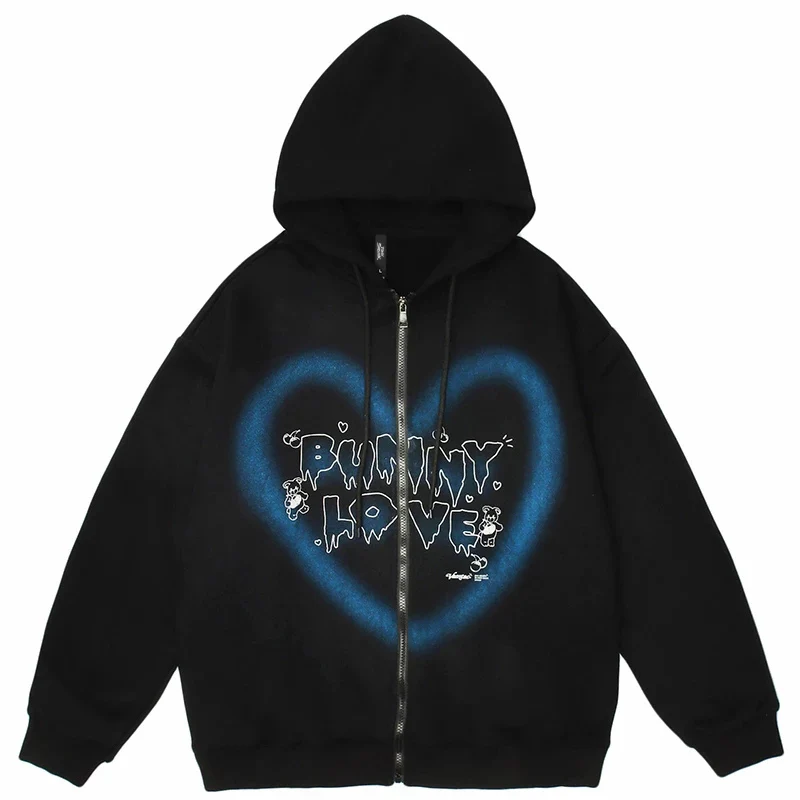 Hip Hop Streetwear Hooded Jacket Graffiti Heart Letter Print Coat Autumn Harajuku Cotton Outwear oversize Female sweatshirt y2k
Hip Hop Streetwear Hooded Jacket Graffiti Heart Letter Print Coat Autumn Harajuku Cotton Outwear oversize Female sweatshirt y2k