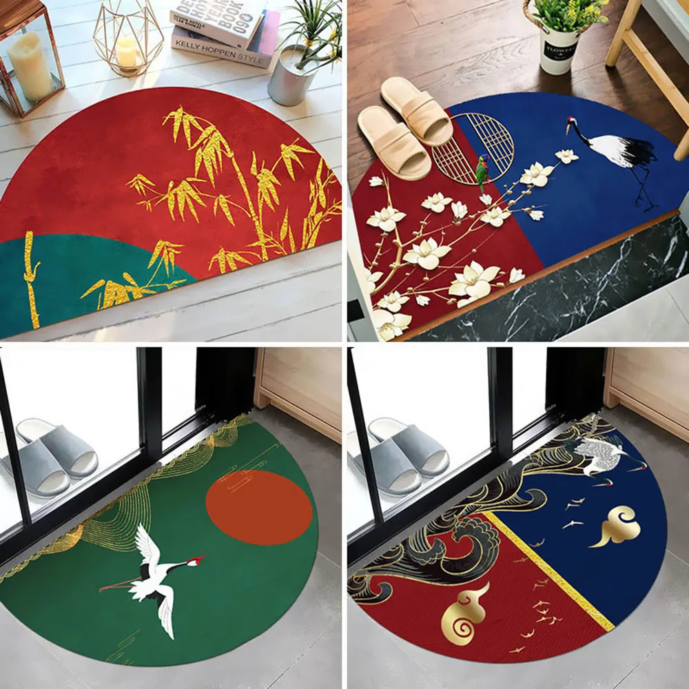 Chinese Style Half Round Anti Slip Floor Mat Entrance Kitchen Welcome Door Mat Bedroom Carpet Water Absorbent Bath Rugs
Chinese Style Half Round Anti Slip Floor Mat Entrance Kitchen Welcome Door Mat Bedroom Carpet Water Absorbent Bath Rugs