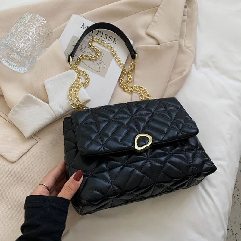 Quilted Flap Square Bag for Women Trend 2021 Hit Brand Designer Crossbody Bags Female Shoulder Handbags Thick Chain
Quilted Flap Square Bag for Women Trend 2021 Hit Brand Designer Crossbody Bags Female Shoulder Handbags Thick Chain
