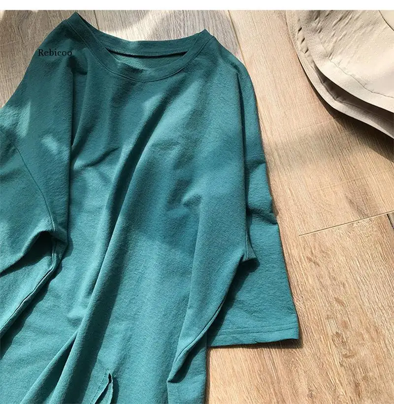 Summer Women's T-Shirt Ladies 2021 Korean Style Clothes Ladies Loose Ladies T-Shirt Casual Streetwear Tops Solid Color
Summer Women's T-Shirt Ladies 2021 Korean Style Clothes Ladies Loose Ladies T-Shirt Casual Streetwear Tops Solid Color