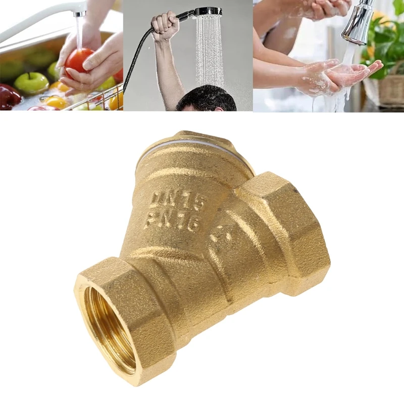 Y Shaped filter Brass Strainer Filter Household Water Pipe Adaptor Connector P9JE
Y Shaped filter Brass Strainer Filter Household Water Pipe Adaptor Connector P9JE