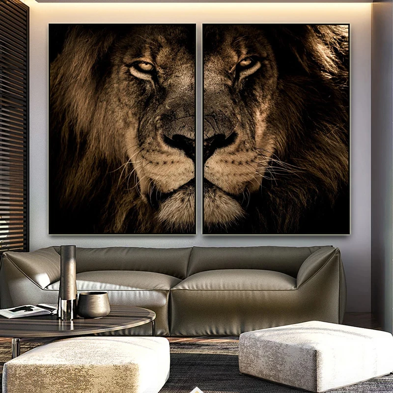 Modern Lions Animal Canvas Painting Prints Wall Art Posters Black and White Lion Picture for Living Room Home Decoration Cuadros
Modern Lions Animal Canvas Painting Prints Wall Art Posters Black and White Lion Picture for Living Room Home Decoration Cuadros