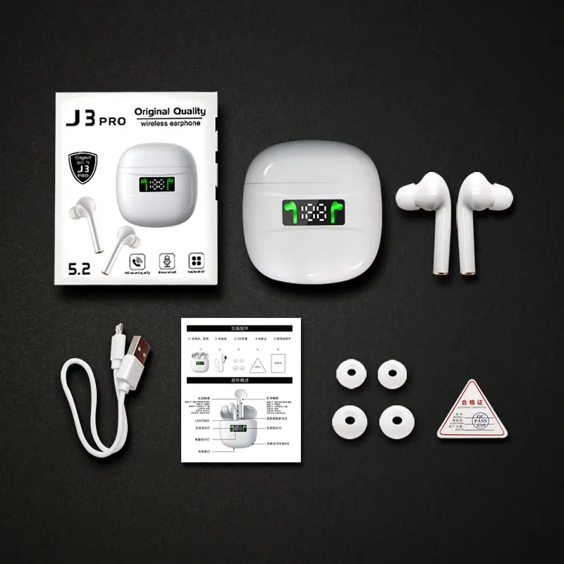 TWS Wireless Earphones Bluetooth-compatible 5.2 Headphones IPX7 Waterproof Earbuds LED Display HD Stereo Mic for Xiaomi iPhone
TWS Wireless Earphones Bluetooth-compatible 5.2 Headphones IPX7 Waterproof Earbuds LED Display HD Stereo Mic for Xiaomi iPhone