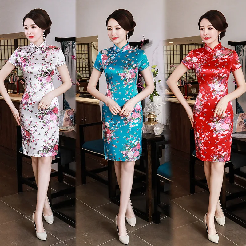 Traditional Chinese Style Cheongsam Mini Dresses Female Oriental Bride Wedding Qipao Dresses Retro Slim Evening Party Gown
Traditional Chinese Style Cheongsam Mini Dresses Female Oriental Bride Wedding Qipao Dresses Retro Slim Evening Party Gown