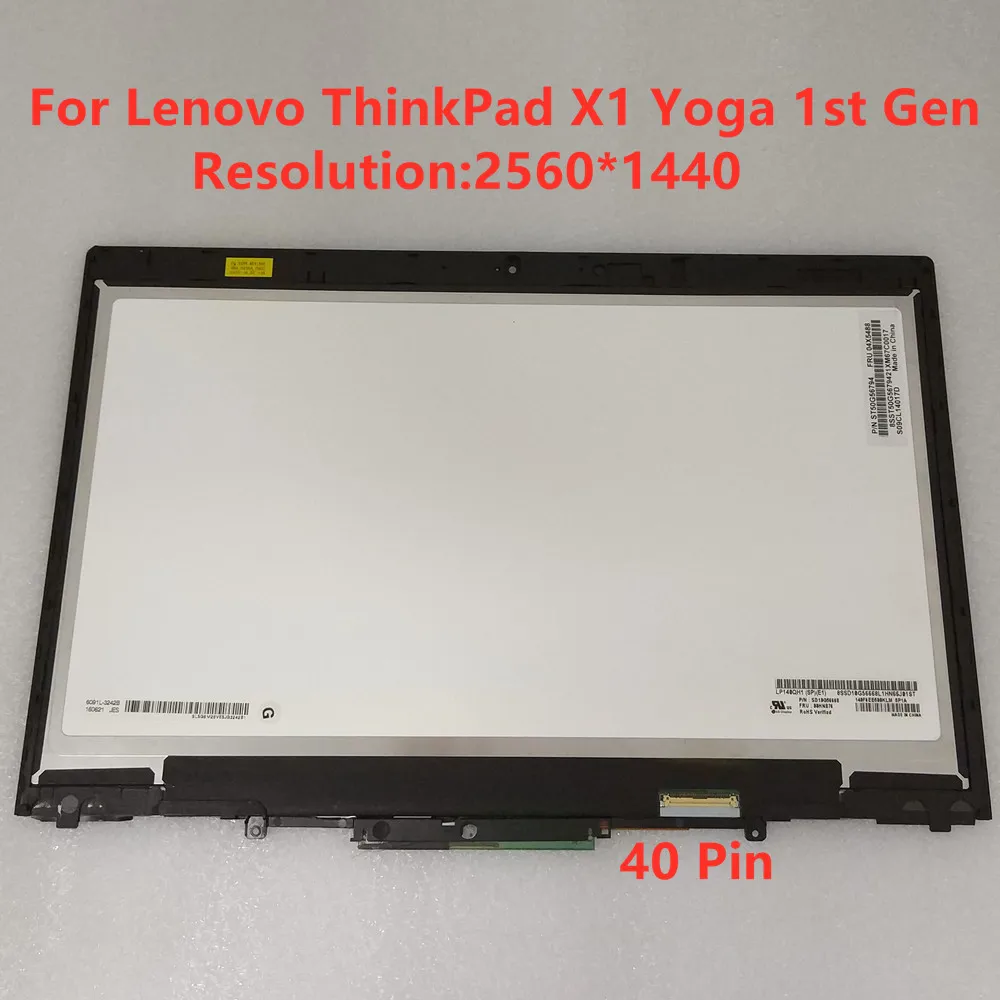 ЖК-дисплей в сборе с разрешением 14 дюймов 2560*1440 для Lenovo ThinkPad X1 Yoga 1-го поколения
ЖК-дисплей в сборе с разрешением 14 дюймов 2560*1440 для Lenovo ThinkPad X1 Yoga 1-го поколения
