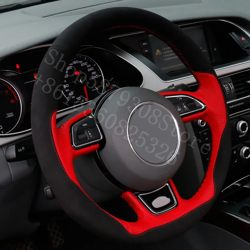 For Ford Taurus 2004-2016 F-650 2005-2020 Black Suede Red Leather Car Steering Wheel Cover car accessories
For Ford Taurus 2004-2016 F-650 2005-2020 Black Suede Red Leather Car Steering Wheel Cover car accessories