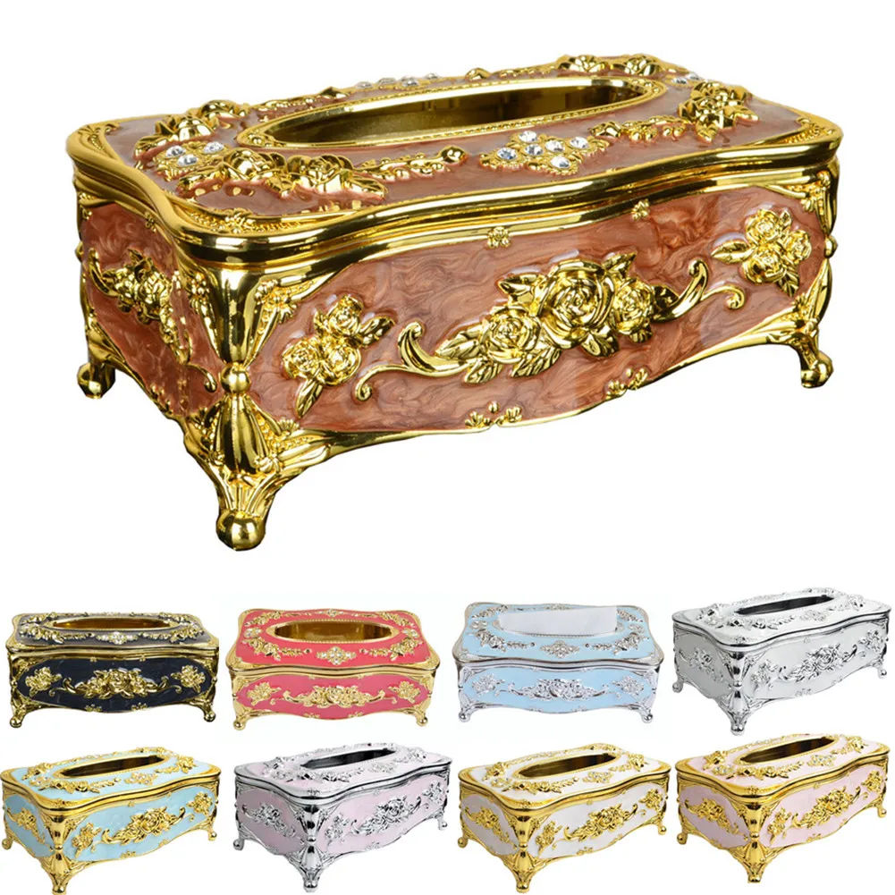 European Paper Towel Tissue Box Home Decoration Napkin Box Table Top DecorationsCrystal Tissue Box Creative Metal Crafts
European Paper Towel Tissue Box Home Decoration Napkin Box Table Top DecorationsCrystal Tissue Box Creative Metal Crafts