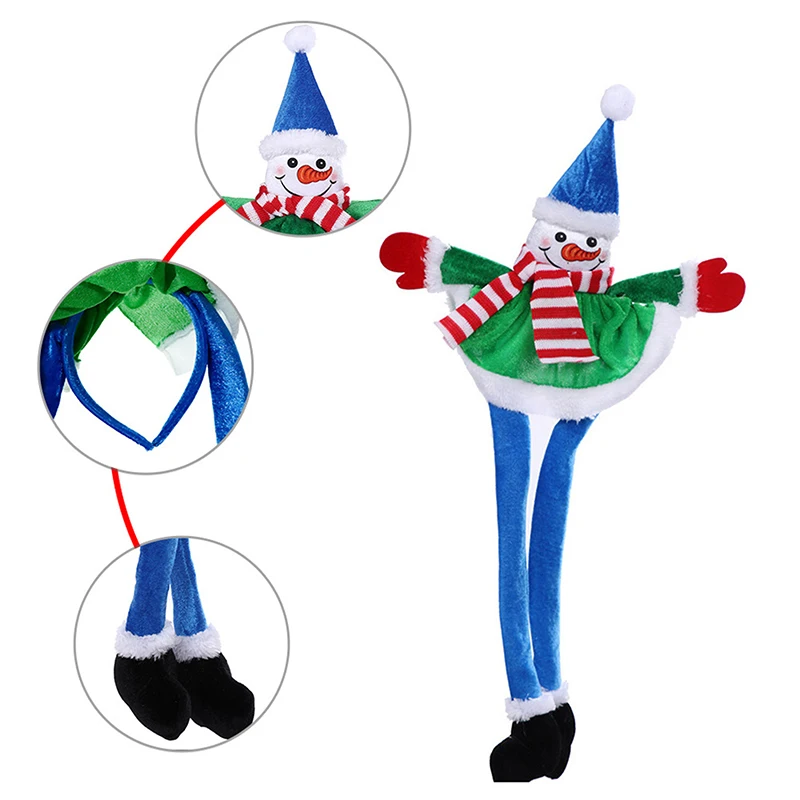 

Плюшевые рождественские шапки с длинными ушками, светодиодные рождественские украшения, Рождественская шапка для Санта-Клауса Подарок для...