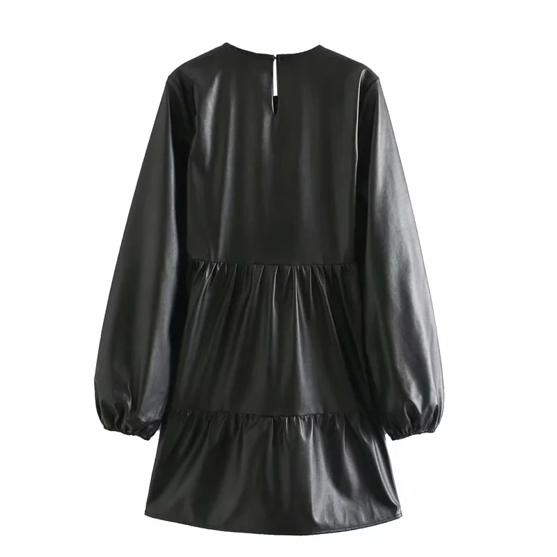 2020 Vintage faux leather dress women casual long sleeve ruched dress kawaii dresses woman party night sexy mini dress korean
2020 Vintage faux leather dress women casual long sleeve ruched dress kawaii dresses woman party night sexy mini dress korean