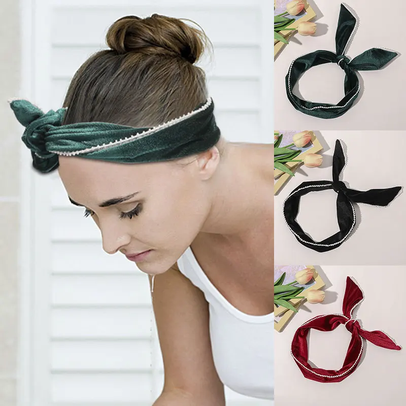 Soft Velvet Rabbit Ears Iron Wire Turban Bow Headband Women Hair Bands Wrap Accessories For Girls Face Wash Headwrap Headwear
Soft Velvet Rabbit Ears Iron Wire Turban Bow Headband Women Hair Bands Wrap Accessories For Girls Face Wash Headwrap Headwear