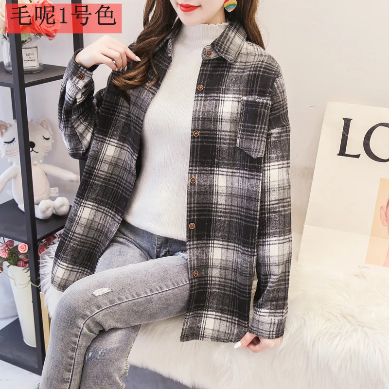 2020 Plaid Shirts Women Top And Blouses Long Sleeve Autumn Winter Blouses Casual Blusas One Pocket Loose Female Checked Shirt
2020 Plaid Shirts Women Top And Blouses Long Sleeve Autumn Winter Blouses Casual Blusas One Pocket Loose Female Checked Shirt
