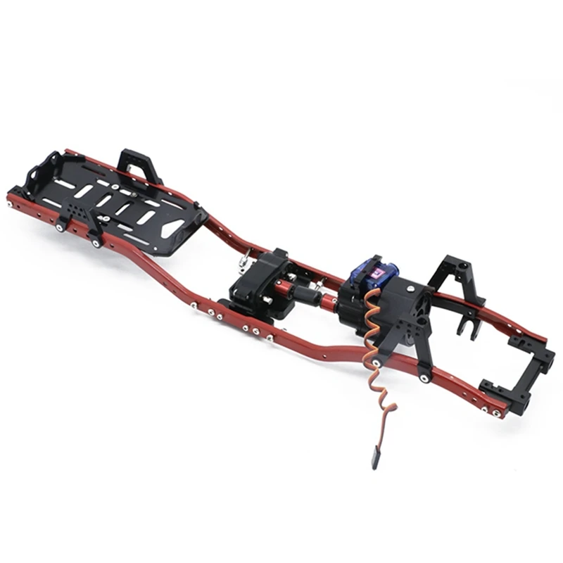 313mm Wheelbase Metal Chassis Frame with Prefixal Shiftable Gearbox for Axial SCX10 90046 1/10 RC Crawler Car 
313mm Wheelbase Metal Chassis Frame with Prefixal Shiftable Gearbox for Axial SCX10 90046 1/10 RC Crawler Car
