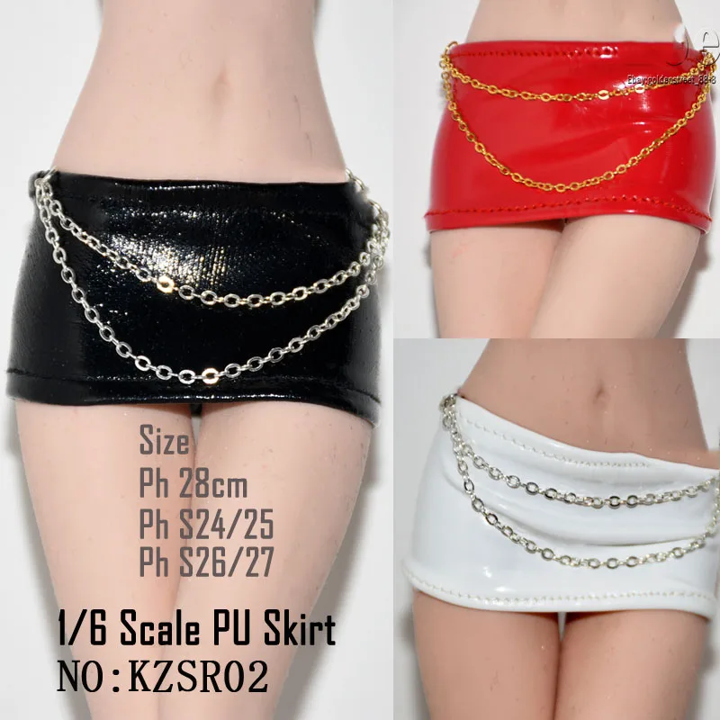1/6 Scale Women's Figure Accessory Sexy Miniskirt Leather Short Punk Metal Skirt Toys with Chain Hip Skirt Model for 12'' Body
1/6 Scale Women's Figure Accessory Sexy Miniskirt Leather Short Punk Metal Skirt Toys with Chain Hip Skirt Model for 12'' Body