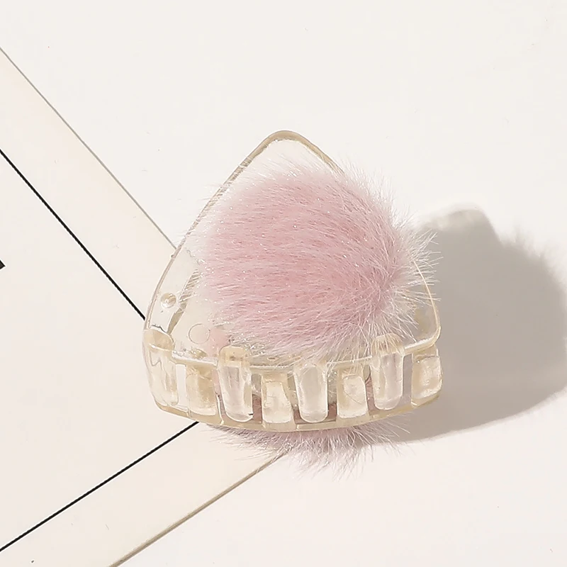 Korea East Gate Transparent Triangle Geometric Hair Claws Hair Clip Triangle Grab Clip Simple Sweet Clip Woman Hair Accessories