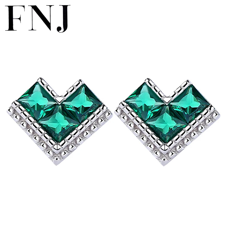 FNJ Heart Earrings 925 Silver Jewelry Original Pure S925 Sterling Silver Stud Earring for Women Green Cubic Zircon
FNJ Heart Earrings 925 Silver Jewelry Original Pure S925 Sterling Silver Stud Earring for Women Green Cubic Zircon