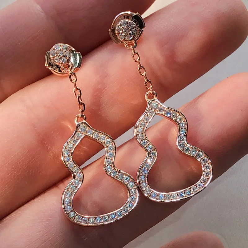 Hotselling Sterling Silver 925 Earring for Women Small Gourd Jewellry Earring Female Asymmetric Long Dangled Earrings
Hotselling Sterling Silver 925 Earring for Women Small Gourd Jewellry Earring Female Asymmetric Long Dangled Earrings