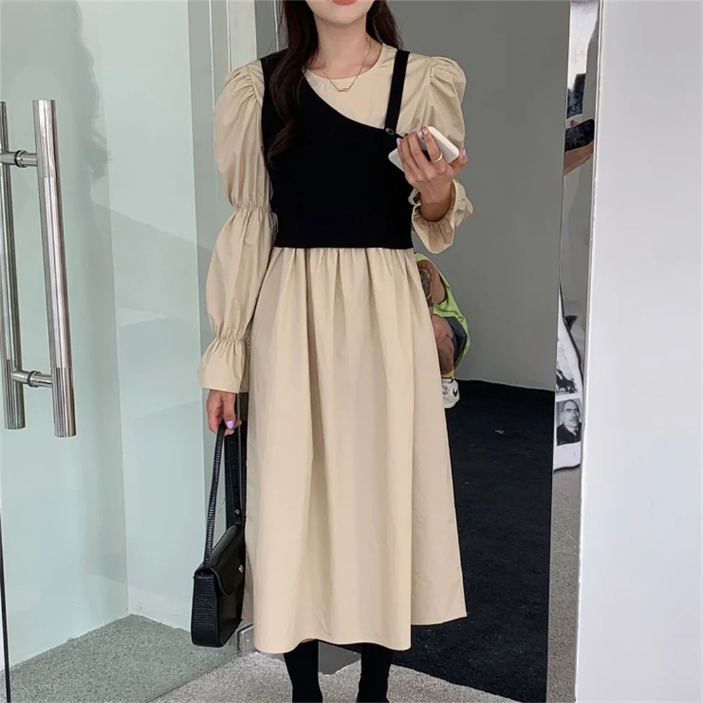 HziriP New Stylish Sweet Suits Knitted Slim Tank Tops Office Lady 2021 Puff Sleeves Women Casual Long Dress OL Two Pieces Sets
HziriP New Stylish Sweet Suits Knitted Slim Tank Tops Office Lady 2021 Puff Sleeves Women Casual Long Dress OL Two Pieces Sets