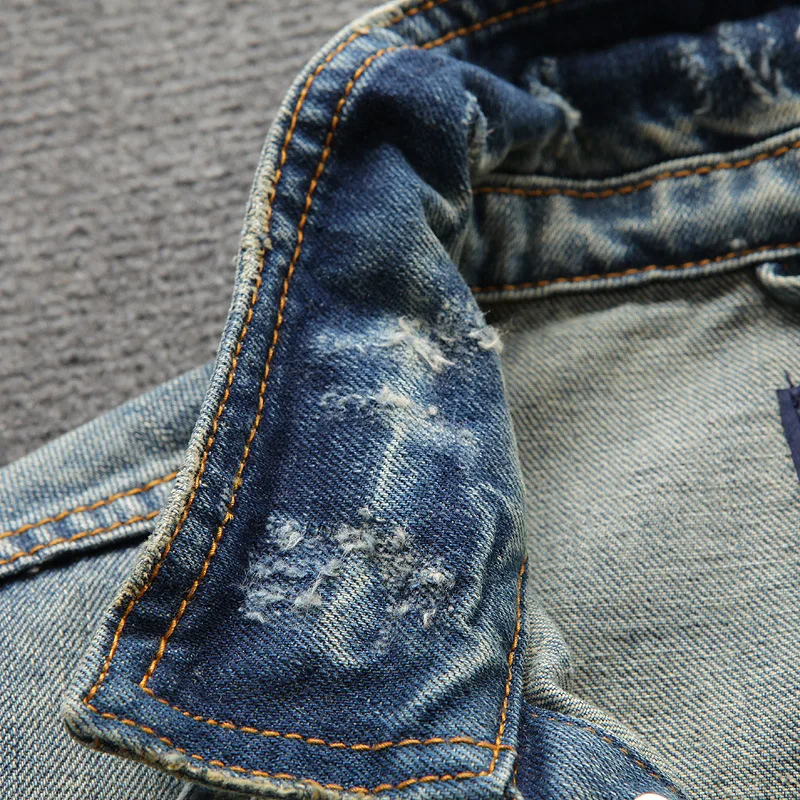 Japanese Vintage Fashion Men Jackets Retro Wash Destroyed Ripped Denim Jackets Men Embroidery Designer Streetwear Hip Hop Jacket
Japanese Vintage Fashion Men Jackets Retro Wash Destroyed Ripped Denim Jackets Men Embroidery Designer Streetwear Hip Hop Jacket