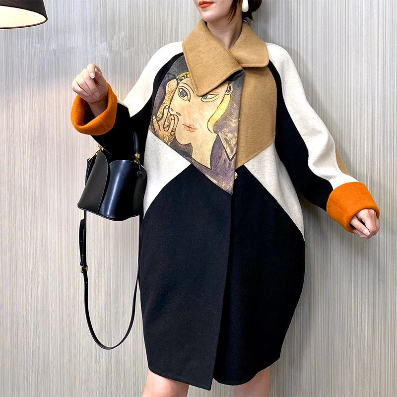 European Luxury Runway Trench Coat Brand Women Overcoat Long Sleeve Vintage Patchwork Spliced Print Winter Wool Coat NZ155
European Luxury Runway Trench Coat Brand Women Overcoat Long Sleeve Vintage Patchwork Spliced Print Winter Wool Coat NZ155
