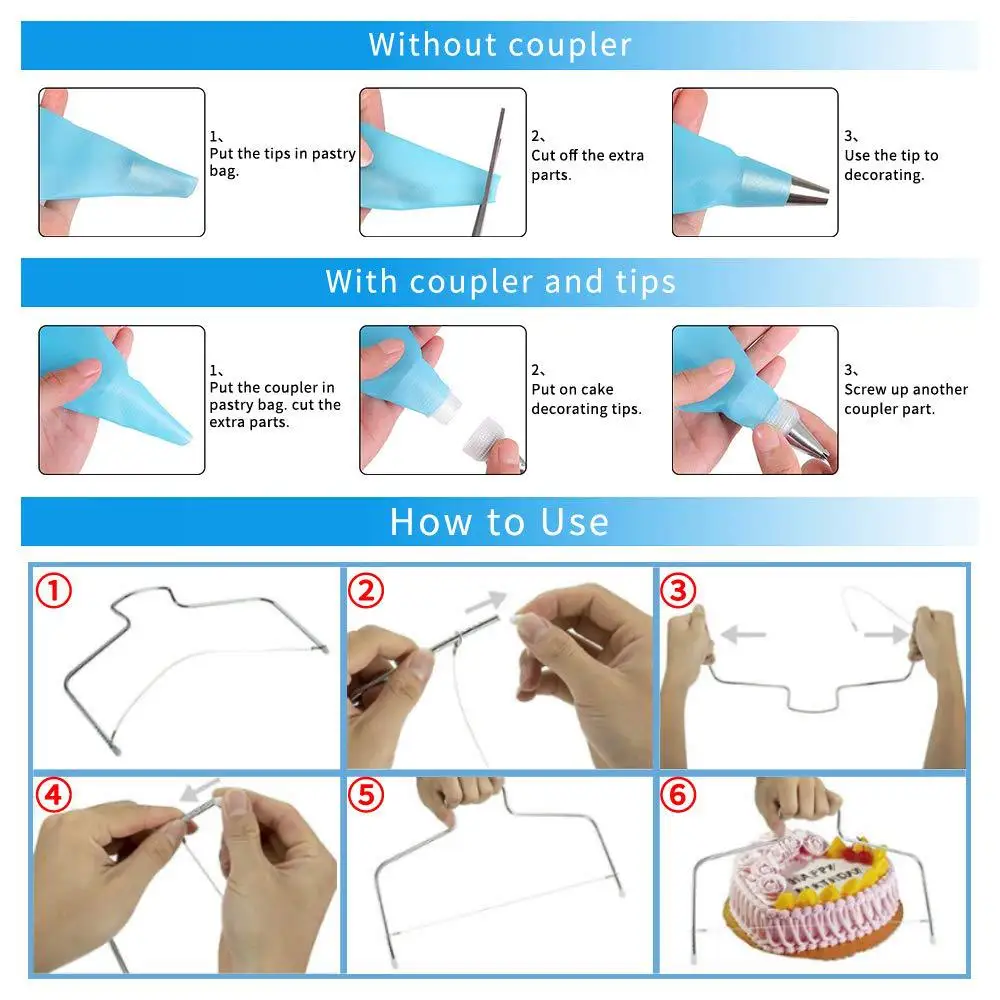 170pcs Cake Decorating Tools Kit Baking Supplies with Cookie Cream Scraper Icing Cupcake Piping Cream Reusable Bags Icing Tips
170pcs Cake Decorating Tools Kit Baking Supplies with Cookie Cream Scraper Icing Cupcake Piping Cream Reusable Bags Icing Tips