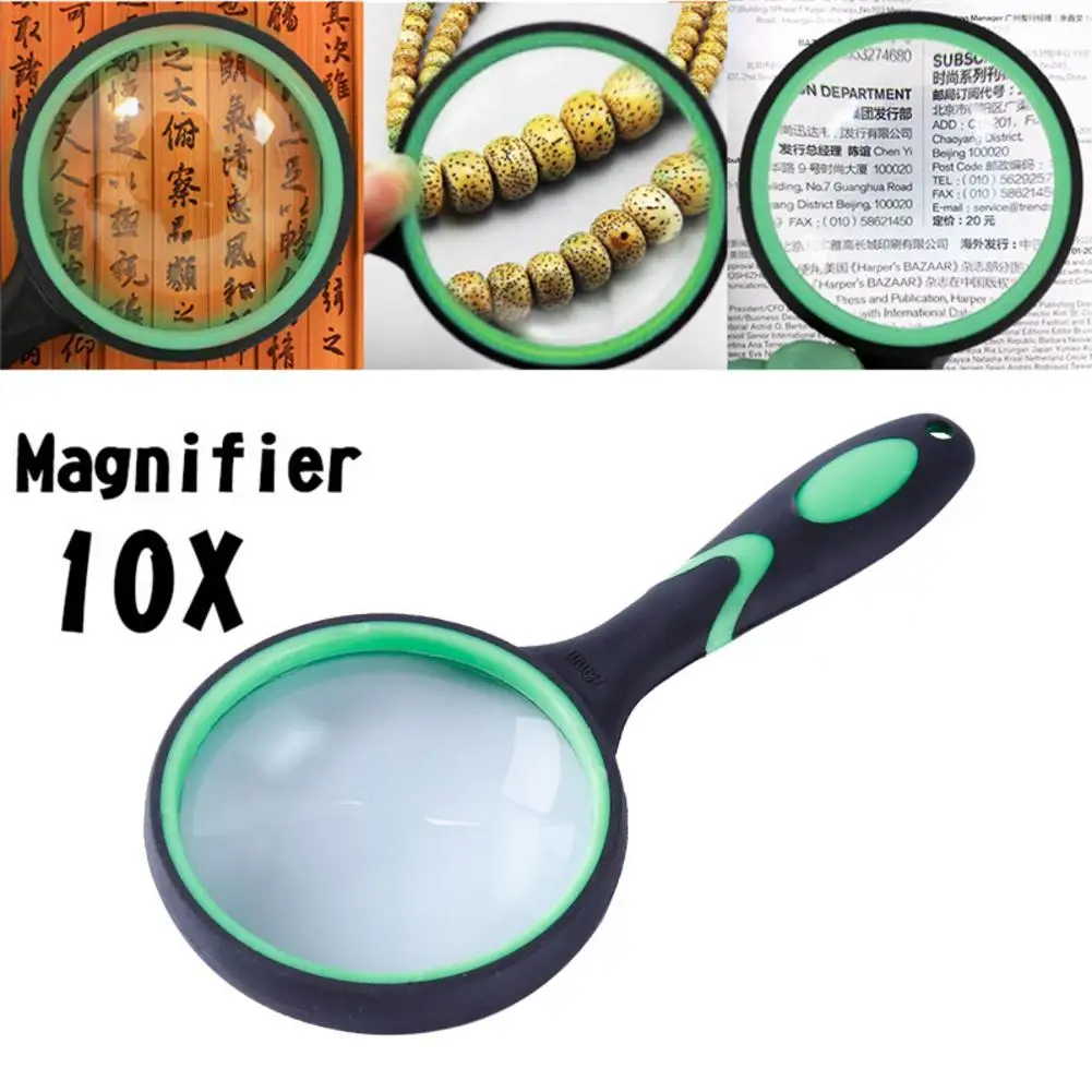 60mm Portable Handheld 10X Reading Magnifying Glass Handle Magnifier Eye Loupe Glass
60mm Portable Handheld 10X Reading Magnifying Glass Handle Magnifier Eye Loupe Glass