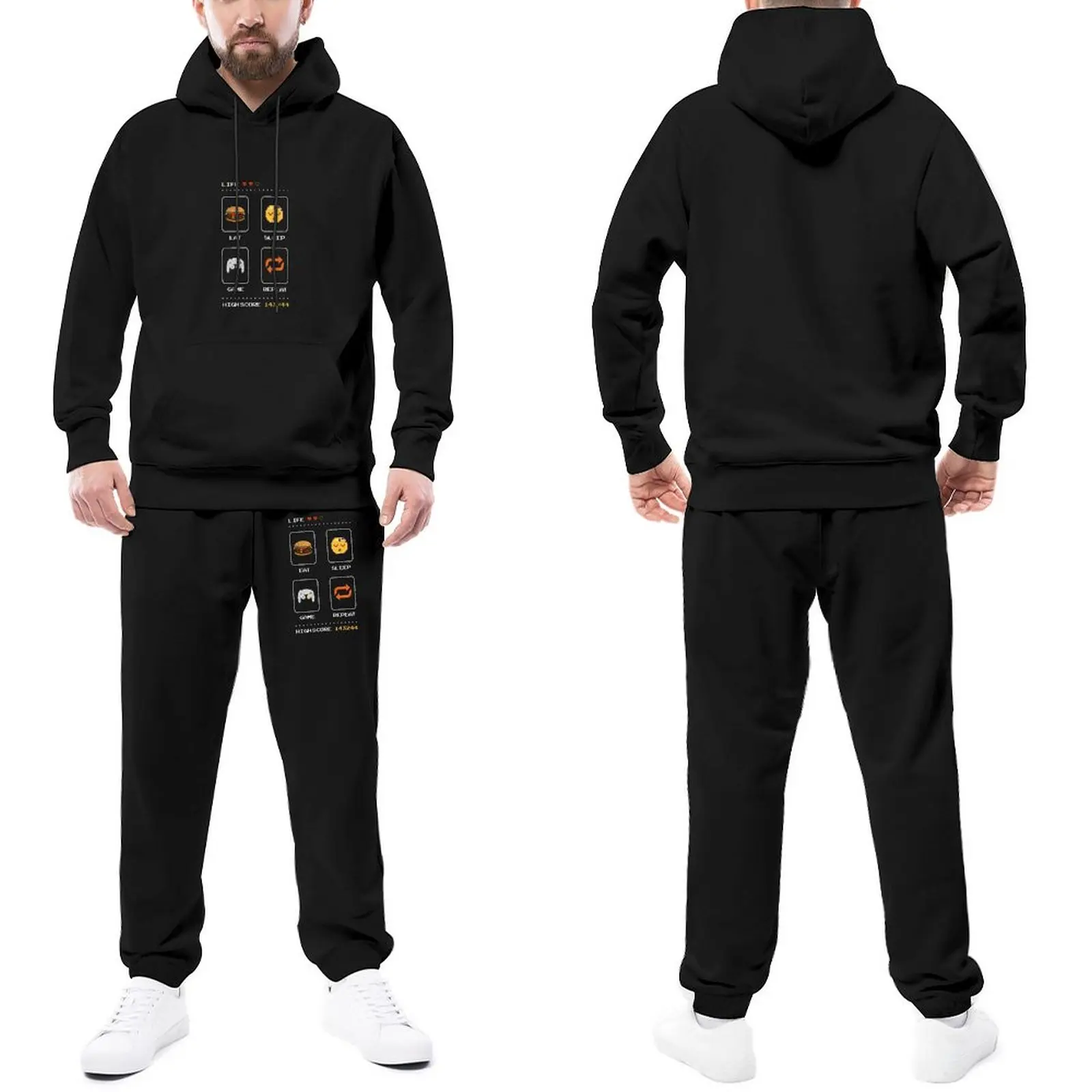 Summoners War Mens Tracksuit Set Eat Sleep Game Repeat Men Sweatsuits Jogging Sweatpants and Hoodie Set Fashion
Summoners War Mens Tracksuit Set Eat Sleep Game Repeat Men Sweatsuits Jogging Sweatpants and Hoodie Set Fashion