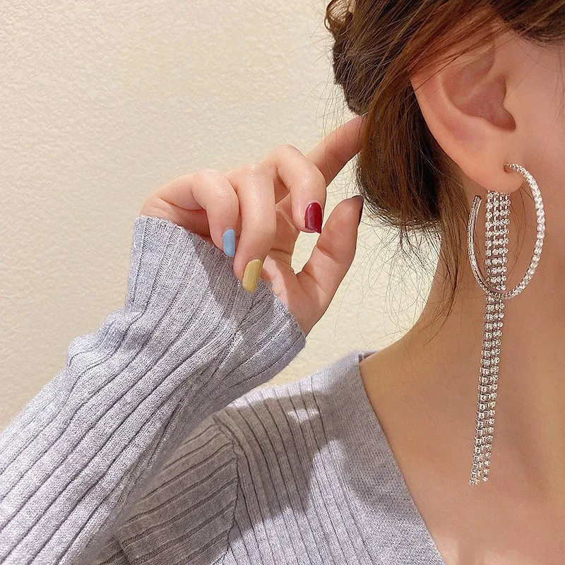 10cm Statement Circle Tassel Long Earrings Personality Big Statement Pendientes Mujer
10cm Statement Circle Tassel Long Earrings Personality Big Statement Pendientes Mujer