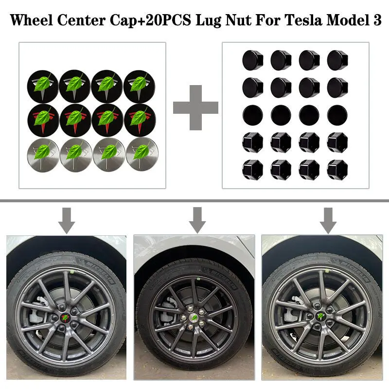 For Tesla Model 3 Aluminum alloy Wheel Center Caps Hub Cover+20 Pcs Wheel Lug Nut Covers 3 Colors
For Tesla Model 3 Aluminum alloy Wheel Center Caps Hub Cover+20 Pcs Wheel Lug Nut Covers 3 Colors