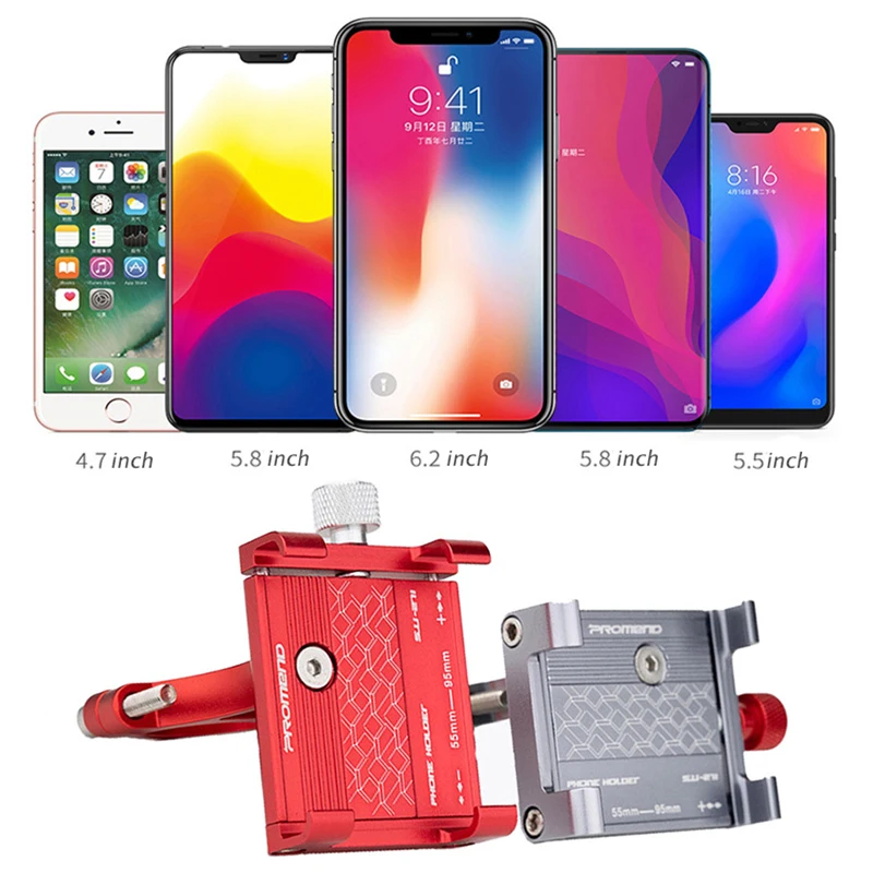 Promend Aluminum Alloy Bicycle Mobile Phone Holder MTB Mortocycle Phone Holder Anti-shake Bike Phone Mount Bicycle Accessories
Promend Aluminum Alloy Bicycle Mobile Phone Holder MTB Mortocycle Phone Holder Anti-shake Bike Phone Mount Bicycle Accessories