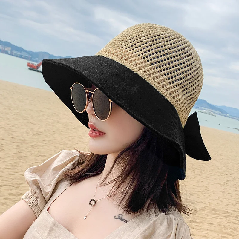 Wide Brim Hat Hollow Breathable Summer Foldable Sun Hat Bucket Hat Bow Lady’s Sun Cap for Travel Mesh Fisherman Hat
Wide Brim Hat Hollow Breathable Summer Foldable Sun Hat Bucket Hat Bow Lady’s Sun Cap for Travel Mesh Fisherman Hat