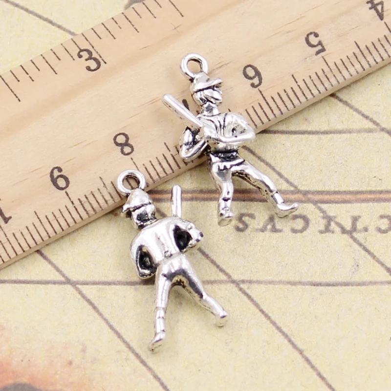 10pcs Charms Baseball Player Sporter 25x12mm Tibetan Silver Color Pendants Antique Jewelry Making DIY Handmade Craft Pendant
10pcs Charms Baseball Player Sporter 25x12mm Tibetan Silver Color Pendants Antique Jewelry Making DIY Handmade Craft Pendant