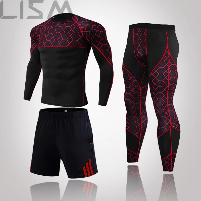 Winter Men's Thermal Long Underwear Men's Sports Suit Quick-Drying Training Sportswear Suit Breathable Tights 3-Piece Set
Winter Men's Thermal Long Underwear Men's Sports Suit Quick-Drying Training Sportswear Suit Breathable Tights 3-Piece Set