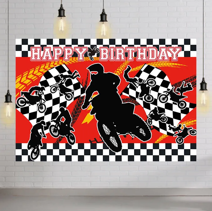 Photography Background Motorcycle Racing Black White Grid Red Boy Kids Birthday Party Decor Backdrop Photo Studio Props
Photography Background Motorcycle Racing Black White Grid Red Boy Kids Birthday Party Decor Backdrop Photo Studio Props