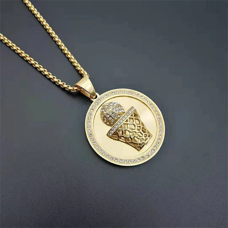Luxury Brand Gold Color Basketball Hoop Pendant 2021 New Jewelry Bijoux Gift Vintage Stainless Steel Chain Necklaces For Woman
Luxury Brand Gold Color Basketball Hoop Pendant 2021 New Jewelry Bijoux Gift Vintage Stainless Steel Chain Necklaces For Woman