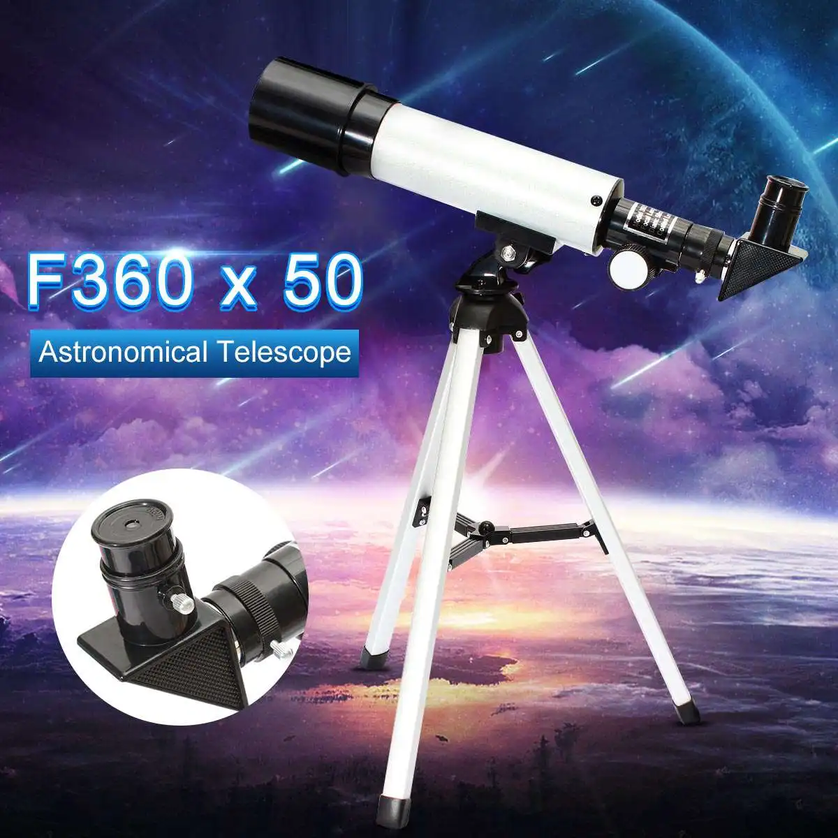 50X HD Refractive Astronomical Telescope Zoom Monocular Space Spotting High Magnification Telescope with 38cm Tripod Child Gift
50X HD Refractive Astronomical Telescope Zoom Monocular Space Spotting High Magnification Telescope with 38cm Tripod Child Gift