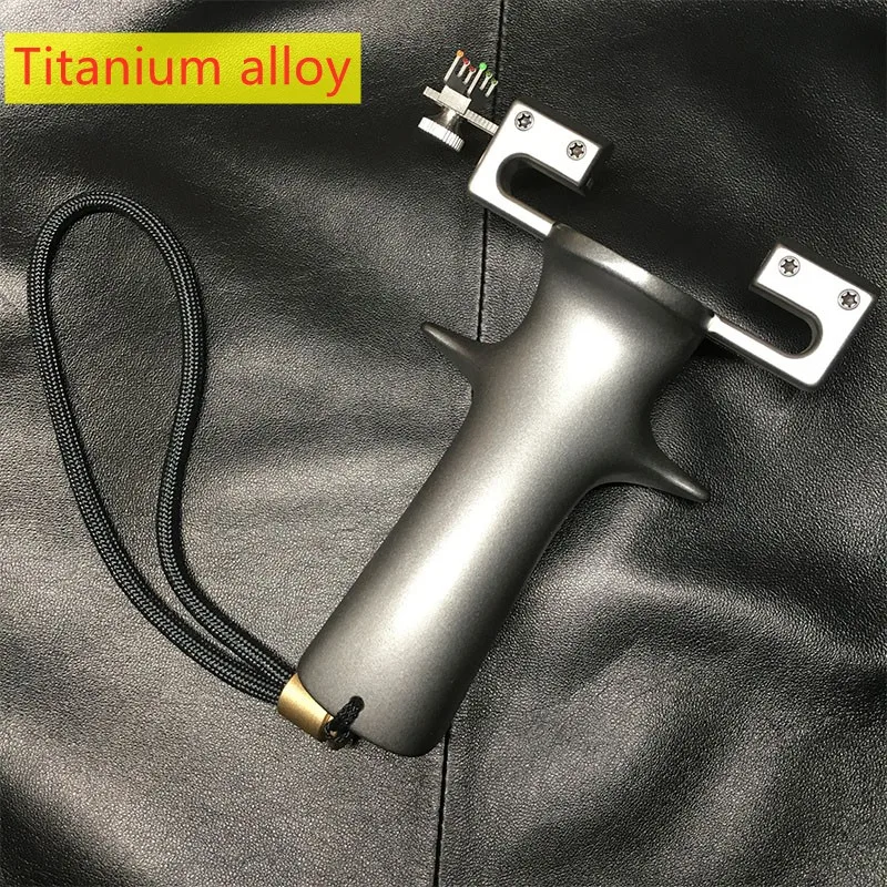 Powerful Slingshot Flat Rubber Band Outdoor Hunting Titanium Alloy Sling Shot Heavy-duty Large Slingshot For Shooting And Ball
Powerful Slingshot Flat Rubber Band Outdoor Hunting Titanium Alloy Sling Shot Heavy-duty Large Slingshot For Shooting And Ball