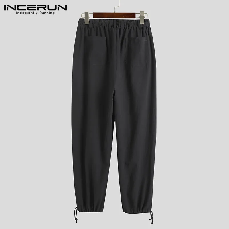 Men Pants Cotton Solid Color Joggers Streetwear Baggy Elastic Waist Vintage Wide Leg Pants Pockets Casual Trousers Men INCERUN
Men Pants Cotton Solid Color Joggers Streetwear Baggy Elastic Waist Vintage Wide Leg Pants Pockets Casual Trousers Men INCERUN