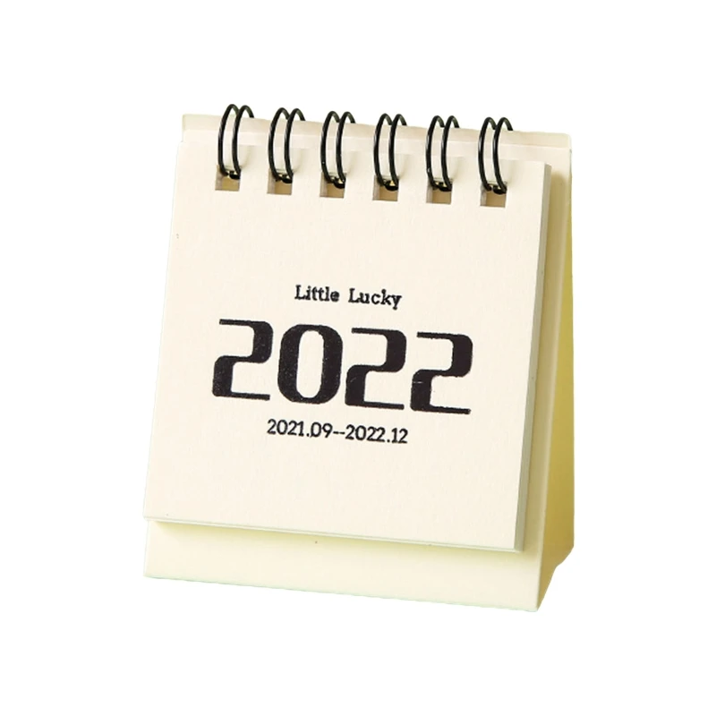

Простой спиральный маленький календарь, стоячий флип, ежемесячный Настольный календарь 2022