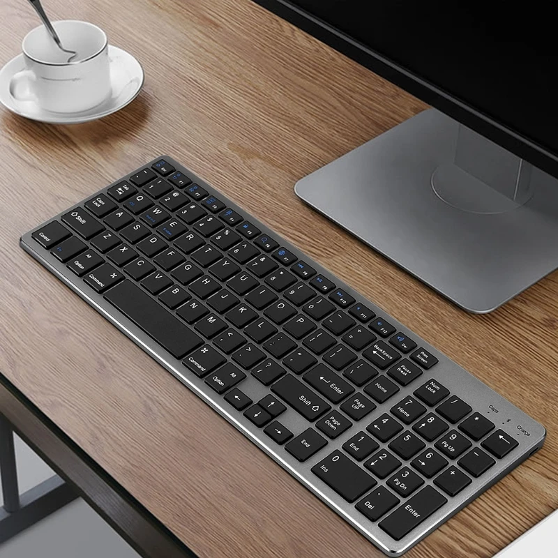 Rechargeable 102 Keys Wireless Bluetooth Keyboard for Laptop Tablet Cellphone
Rechargeable 102 Keys Wireless Bluetooth Keyboard for Laptop Tablet Cellphone