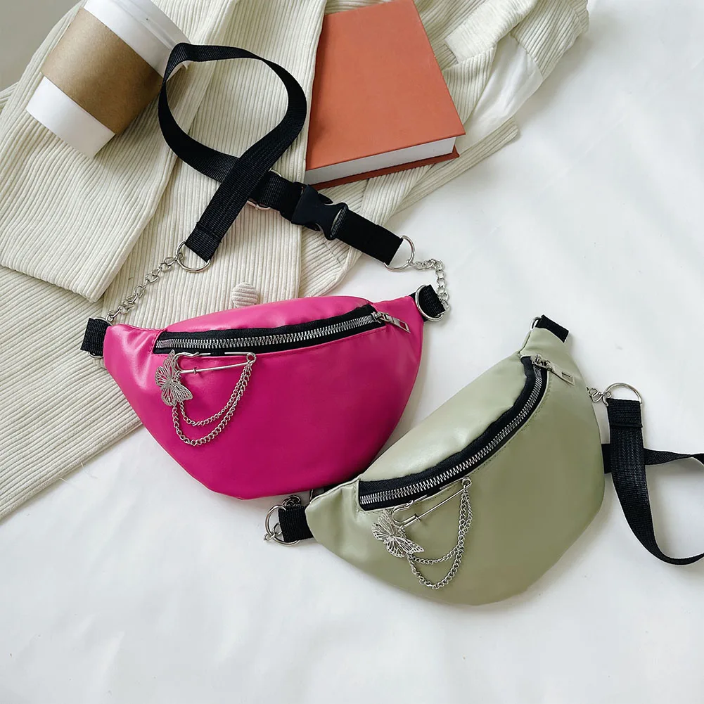 Fashion Women Butterfly Chain Solid Color Crossbody Shoulder Messenger Bag Casual Ladies Chain Small Handbags Purse Waist Packs
Fashion Women Butterfly Chain Solid Color Crossbody Shoulder Messenger Bag Casual Ladies Chain Small Handbags Purse Waist Packs