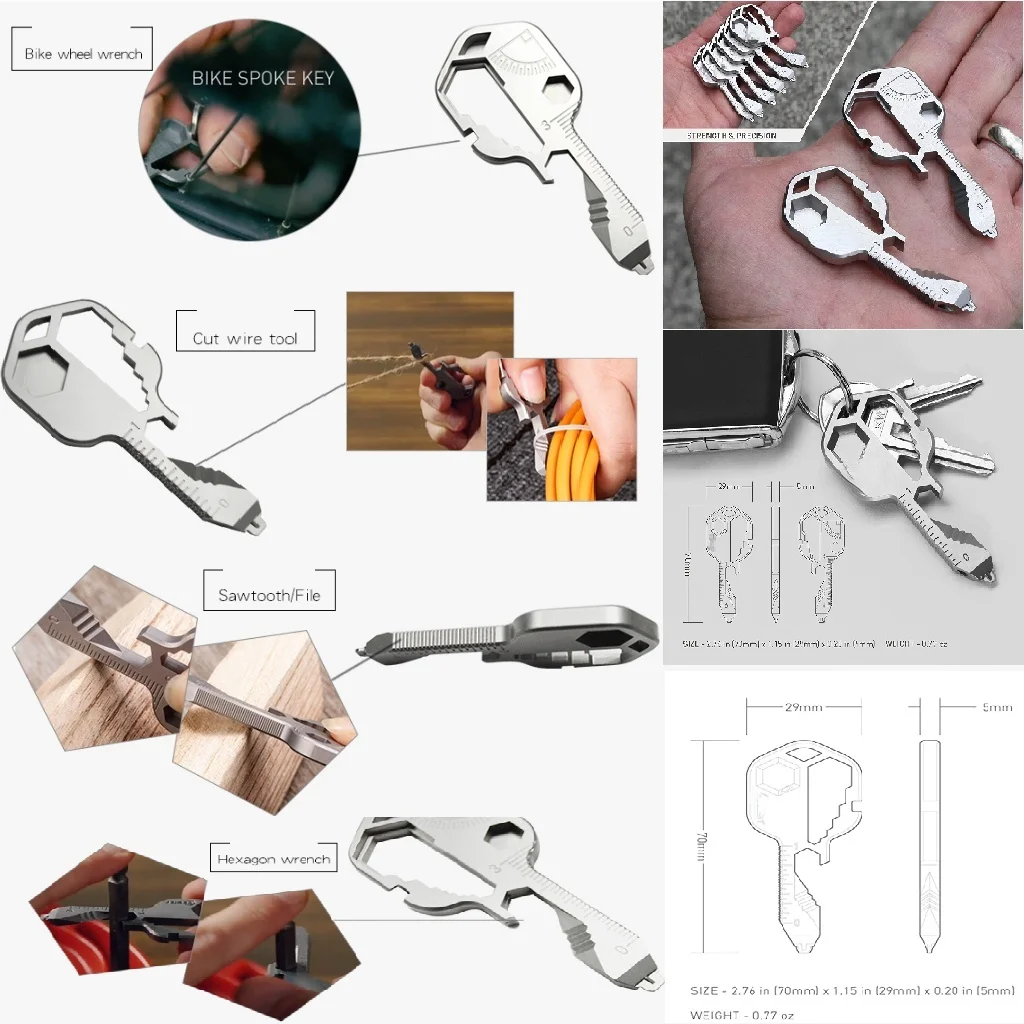 New Multi-Tool Key Multifunctional Key Pendant Wrench Set Universal Keys Gear Clips Measuring Adjustable Portable Home Hand Tool
New Multi-Tool Key Multifunctional Key Pendant Wrench Set Universal Keys Gear Clips Measuring Adjustable Portable Home Hand Tool