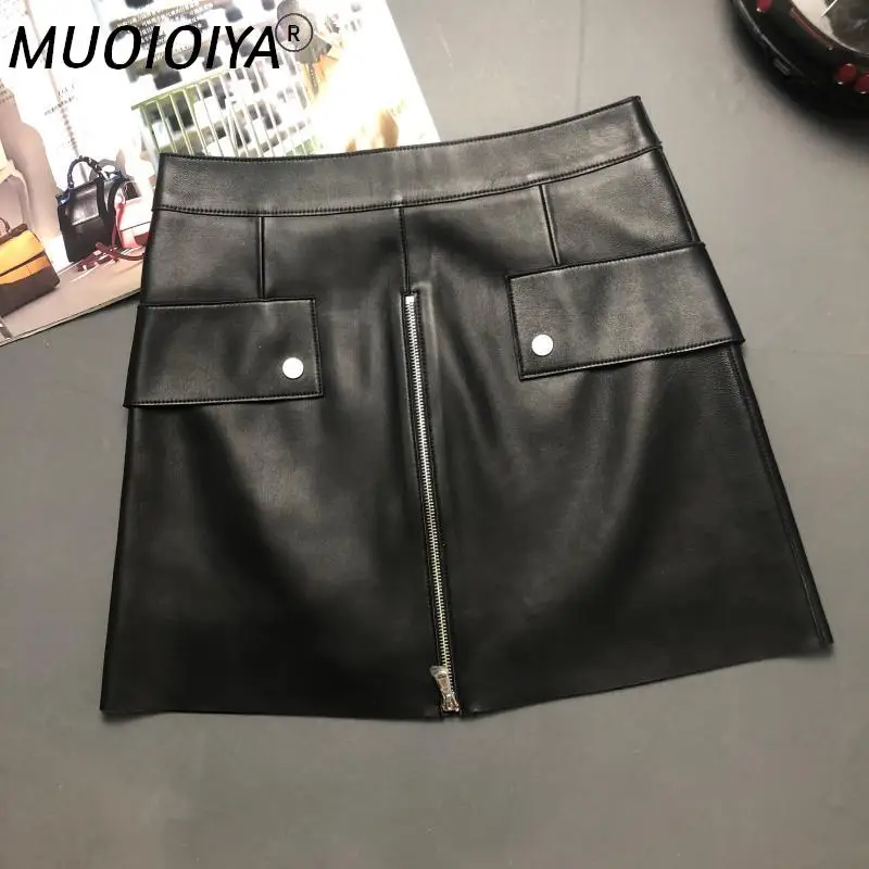 Genuine Leather Skirt Women Natural Real Sheepskin Ladies Mini A-Line Skirt Zipper Pockets Sexy Streetwear Black Plus Size XXXL
Genuine Leather Skirt Women Natural Real Sheepskin Ladies Mini A-Line Skirt Zipper Pockets Sexy Streetwear Black Plus Size XXXL