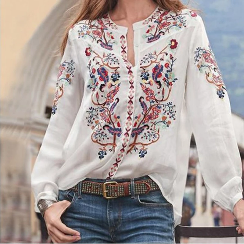 Bohemian Printed Tops Women's Autumn Blouse GAOKE 2021 Tunic Fashion V Neck Long Sleeve Shirts Female Casual Blusas
Bohemian Printed Tops Women's Autumn Blouse GAOKE 2021 Tunic Fashion V Neck Long Sleeve Shirts Female Casual Blusas