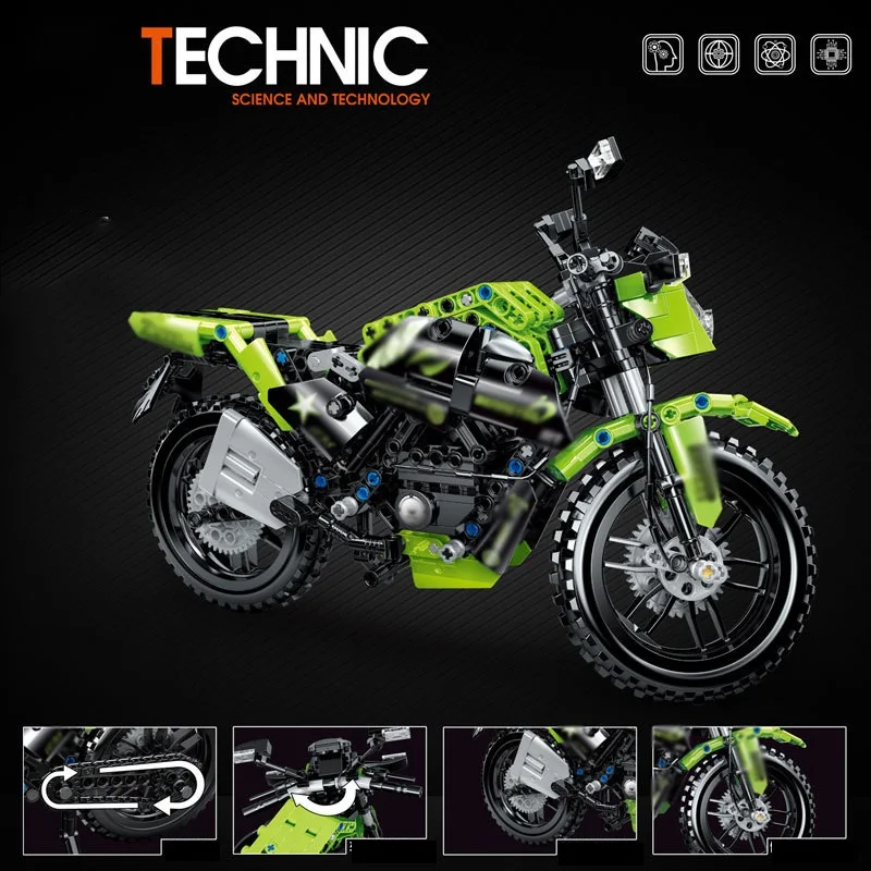 High-Tech Series Competitive Bike Model Building Blocks Simulation Off-road Racing Motorcycle Bricks Set Toys for Children
High-Tech Series Competitive Bike Model Building Blocks Simulation Off-road Racing Motorcycle Bricks Set Toys for Children