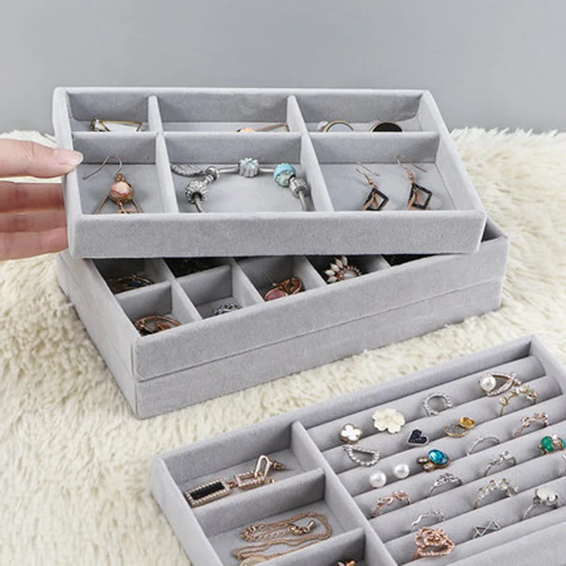 Fashion Velvet Jewelry Storage Tray Ring Jewelry Display Organizer Box Tray Holder Drawer Earring Jewelry Storage Case Showcase
Fashion Velvet Jewelry Storage Tray Ring Jewelry Display Organizer Box Tray Holder Drawer Earring Jewelry Storage Case Showcase