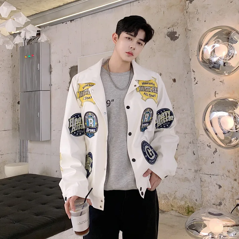 New Male Women Spring Autumn Streetwear Hip Hop Vintage Casual Coat Overcoat Men Label PU Leather Motorcycle Jacket Outerwear
New Male Women Spring Autumn Streetwear Hip Hop Vintage Casual Coat Overcoat Men Label PU Leather Motorcycle Jacket Outerwear