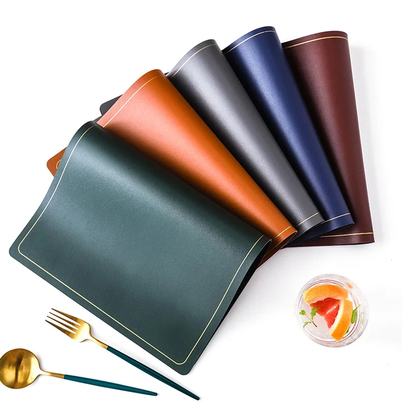 Leather Placemat Heat Insulation Non-Slip Tablemat Waterproof Rectangle Table Pad Bowl Placemat For Home Kitchen Table Mat
Leather Placemat Heat Insulation Non-Slip Tablemat Waterproof Rectangle Table Pad Bowl Placemat For Home Kitchen Table Mat